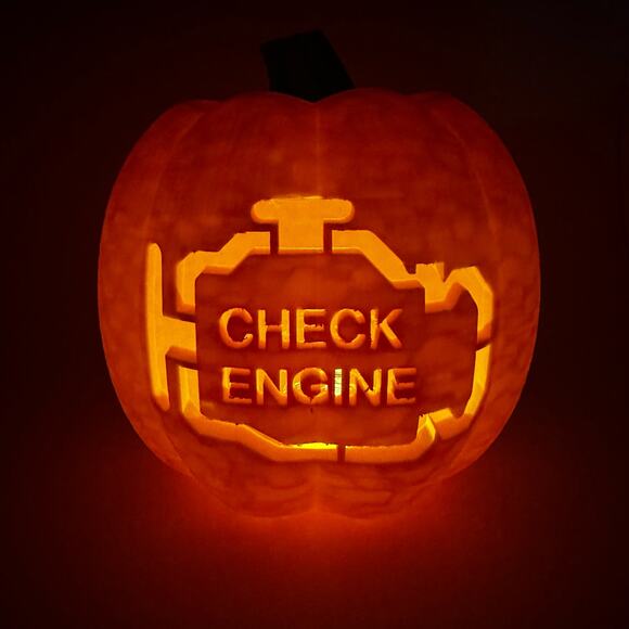 Check Engine pumpkin - Picture 1 of 13